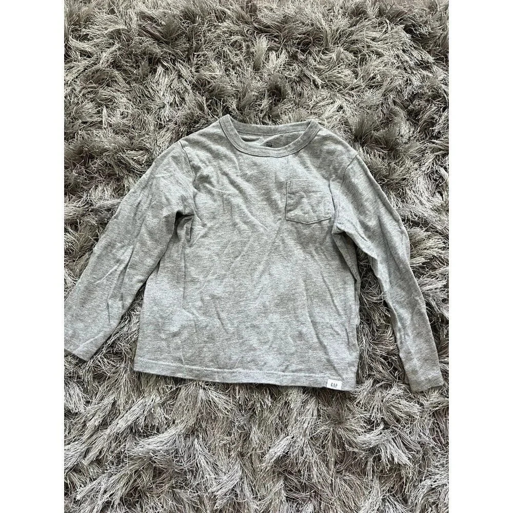 Gap Kids Boys Long Sleeve Gray Shirt